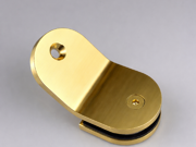 Fixed Bracket - Round - Glass to Wall - 135 Degree - PVD Gold